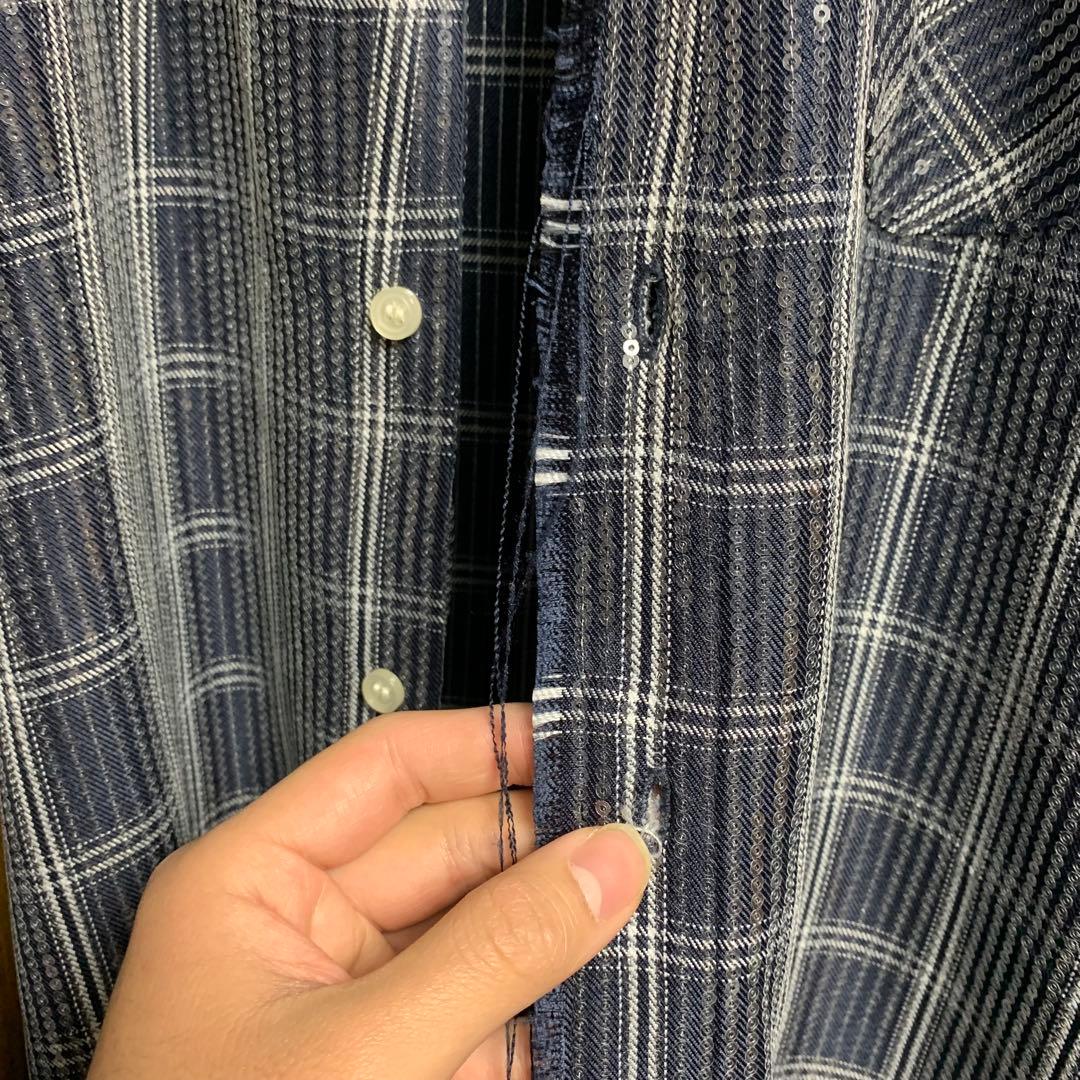 AFB  FLASH別注スパンコールシャツ