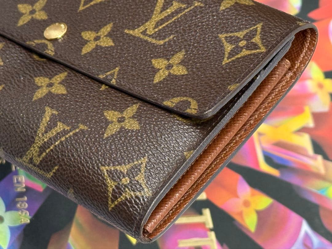 良品！LOUIS VUITTONルイヴィトン　カード入れ付き二つ折り長財布