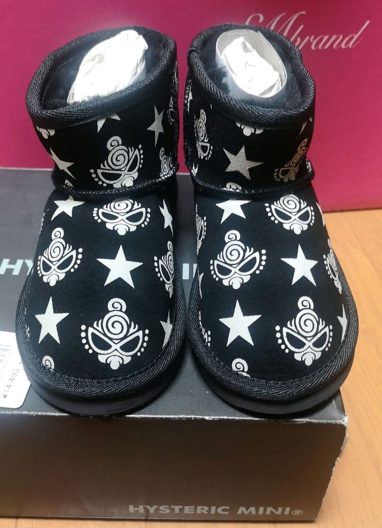 ヒステリックミニ ヒスミニ ムートンブーツ 新品 17.5cm 黒 Lサイズ