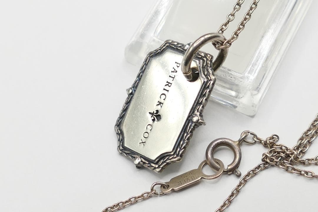 美品　パトリックコックス　プレート　クラウン　ネックレス　リリー　ジルコニア