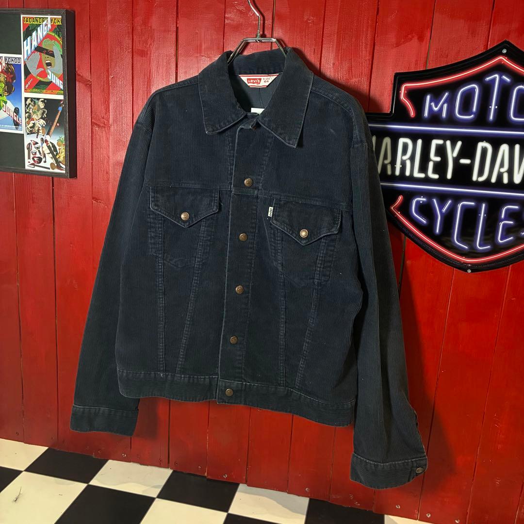 70s〜80s Levi’s コーズトラッカージャケット　黒　リーバイス