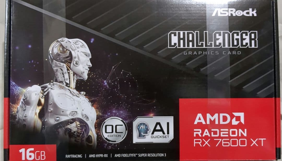 新品　Radeon RX7600XT asrock CHALLENGER