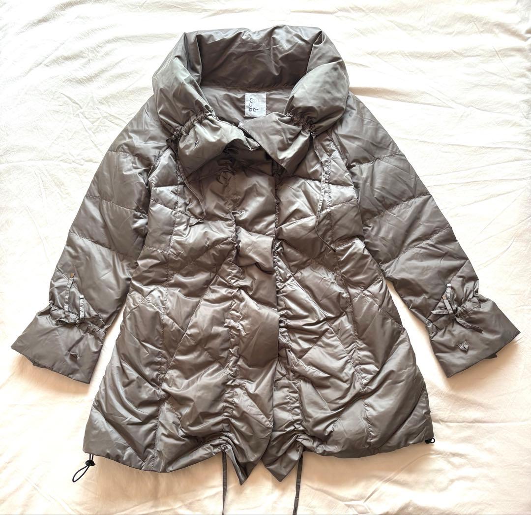 センソユニコ ダウンジャケット 変形 ビッグカラー ドローコード L