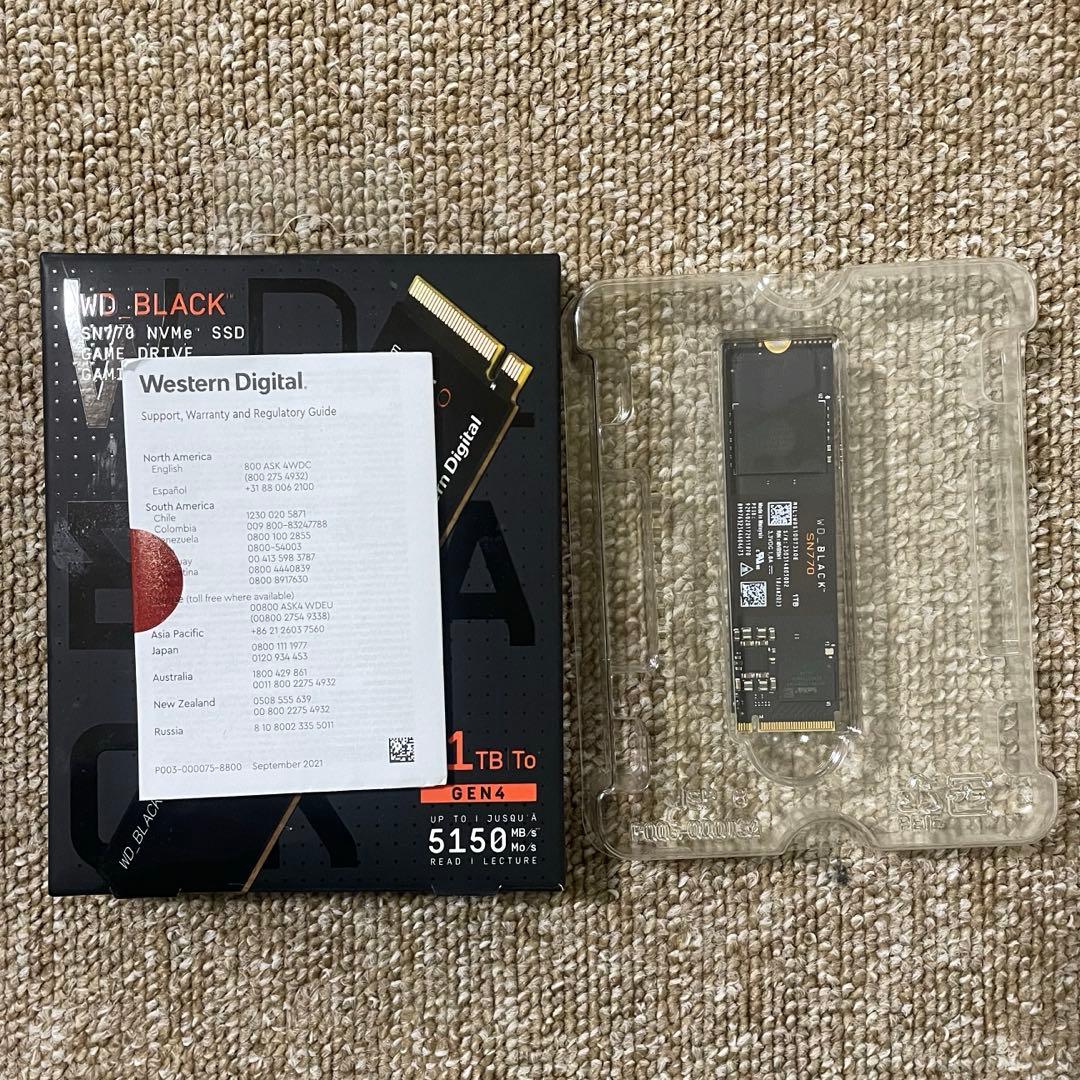 内蔵型SSD WD_BLACK SN770 1TB NVMe SSD