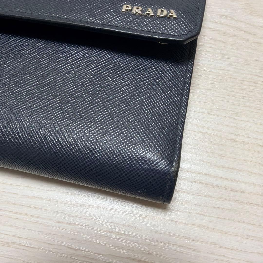 PRADA　プラダ　三つ折り　財布　メンズ　ギャランティーカード付き