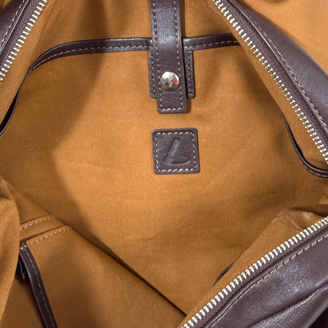 【美品】 土屋鞄 フラップ メッセンジャー バッグ ステッチ 本革 レザー 茶