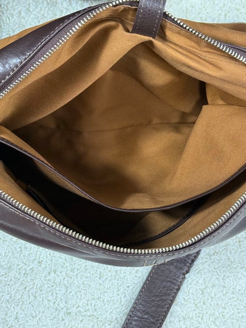 【美品】 土屋鞄 フラップ メッセンジャー バッグ ステッチ 本革 レザー 茶