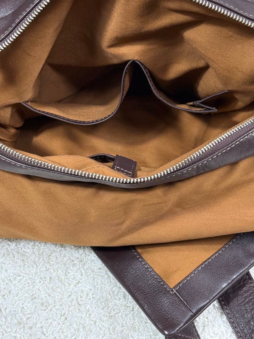 【美品】 土屋鞄 フラップ メッセンジャー バッグ ステッチ 本革 レザー 茶