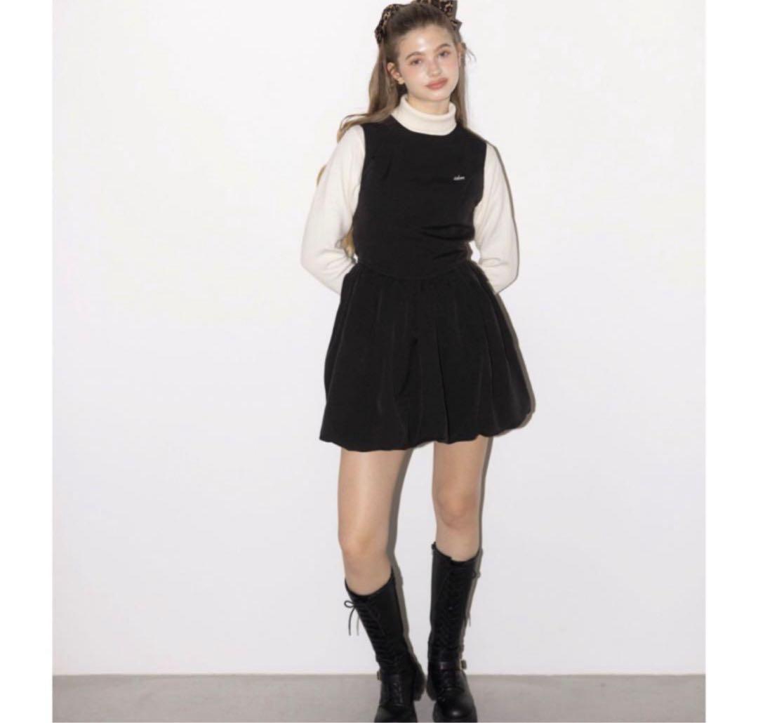 idem イデム　balloon mini onepiece ブラック