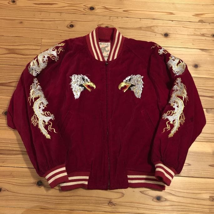 龍　鷹　和柄スカジャン　重2