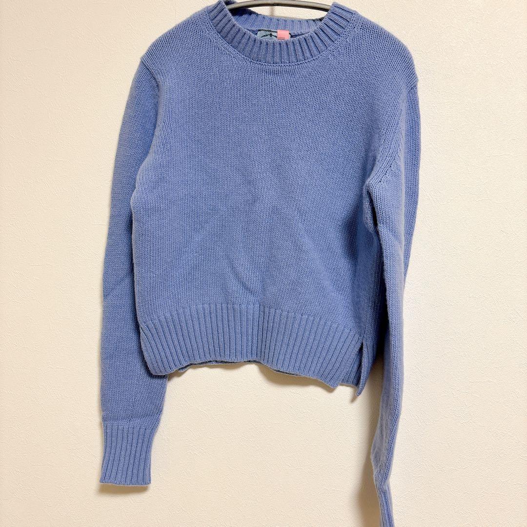 プラダ PRADA ウール カシミア ニット ブルー 36 S