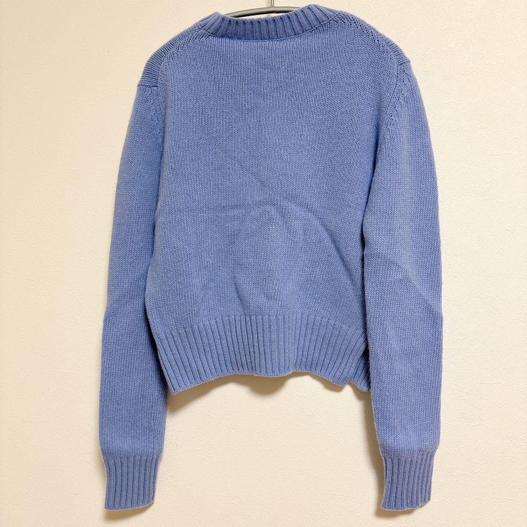 プラダ PRADA ウール カシミア ニット ブルー 36 S
