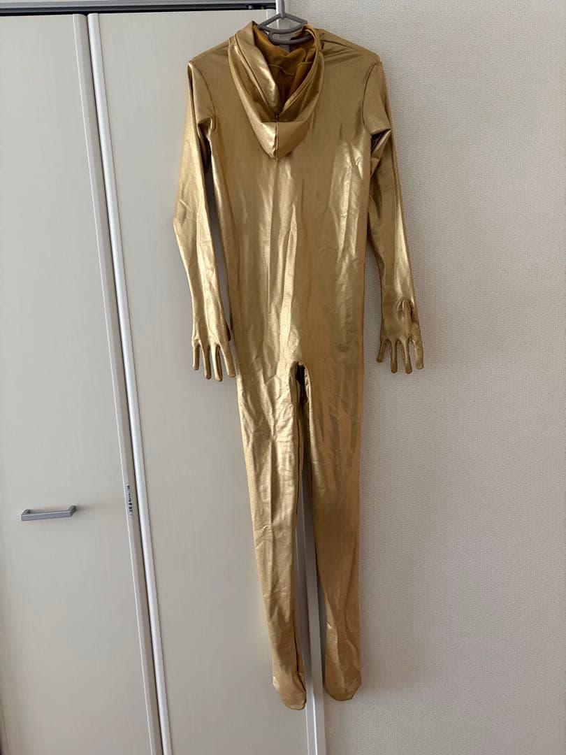 ゼンタイ　全身タイツ　ゴールド