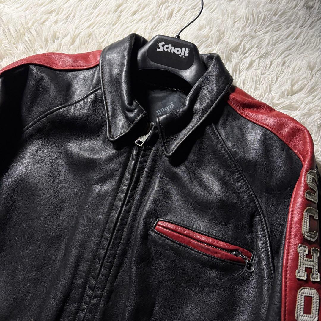 【米国製】schott トラッカージャケット　441 ブラック　40