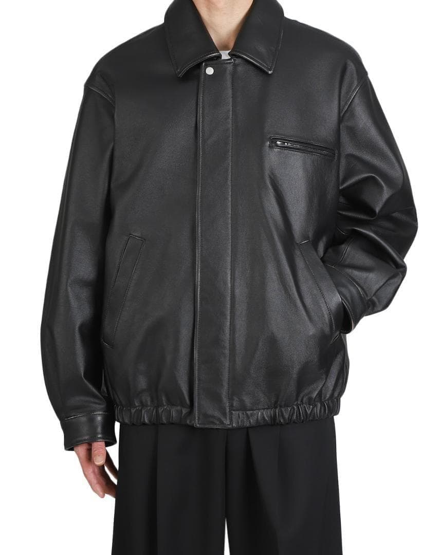 ジャケット・アウター ssstein COW LEATHER VINTAGE ZIP JACKET S