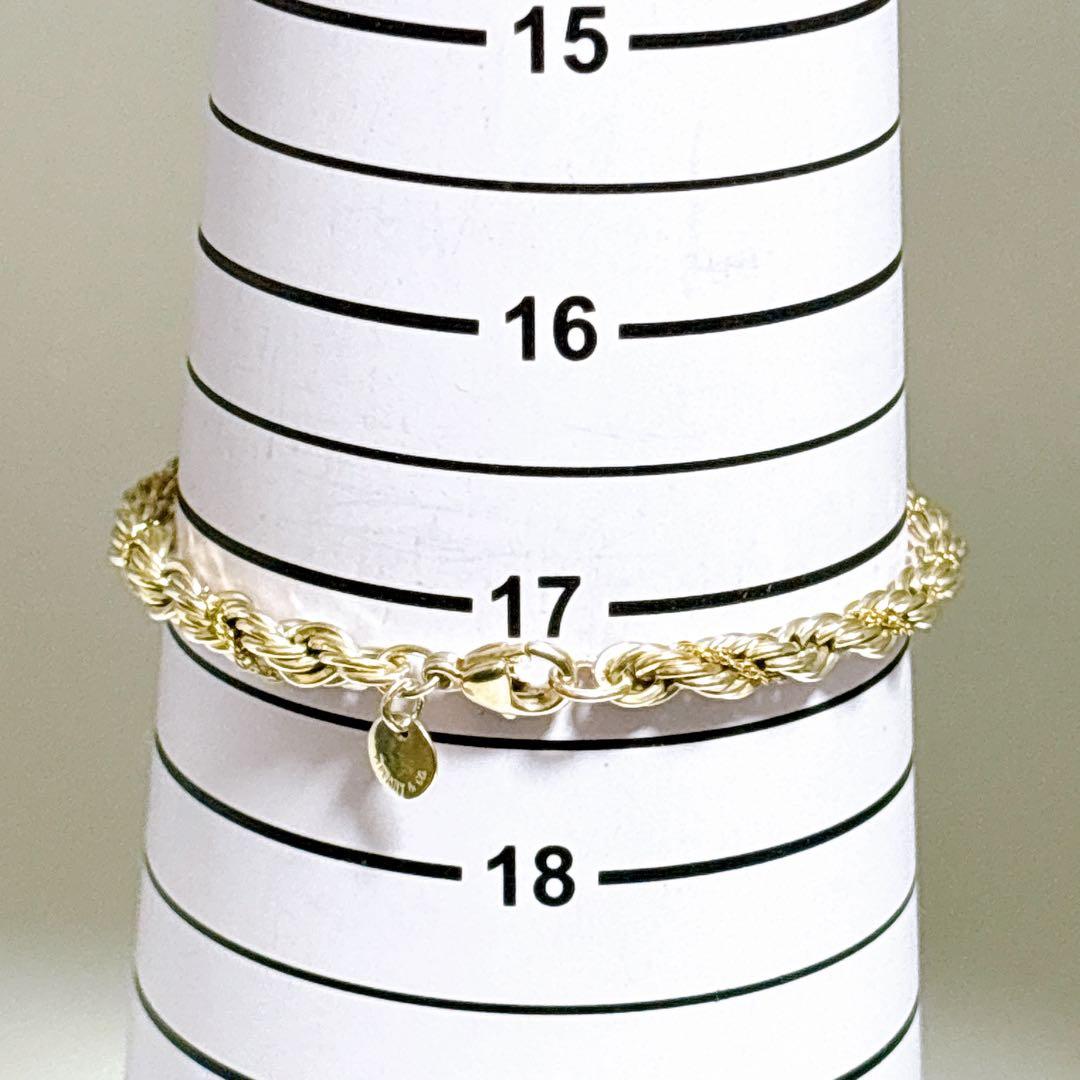 【美品】18.7cm ティファニー ツイスト コンビブレスレット 925/750