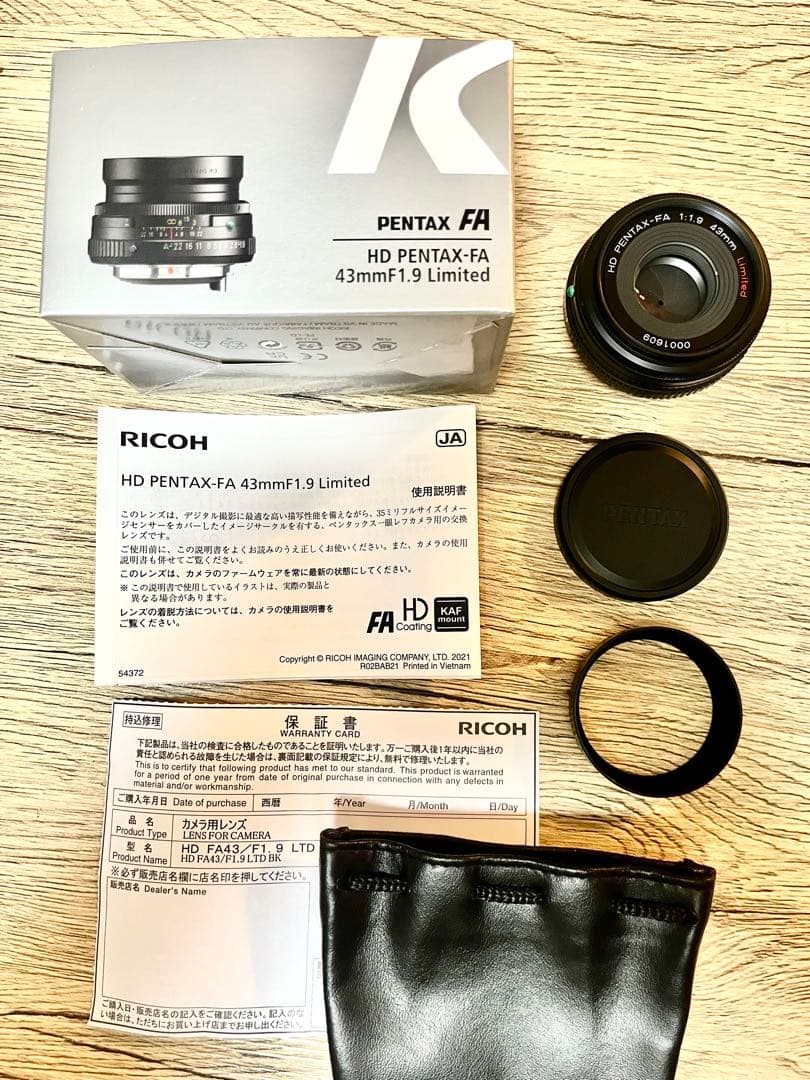 超美品 HD PENTAX FA43mm F1.9 Limited 単焦点レンズ