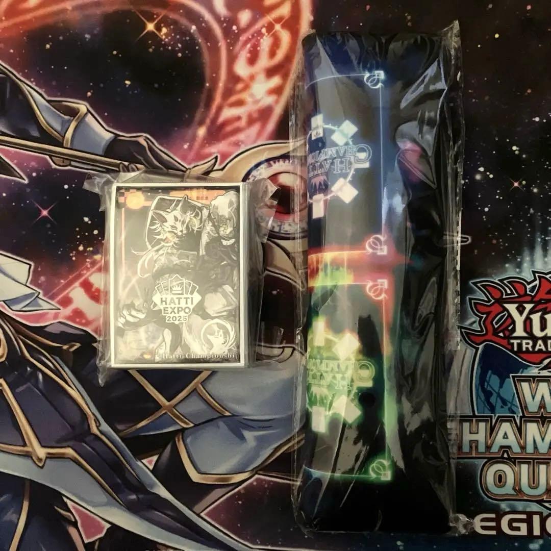 はっちEXPO 現代遊戯王 上位賞(TOP7) プレイマットネオン虹　スリーブ