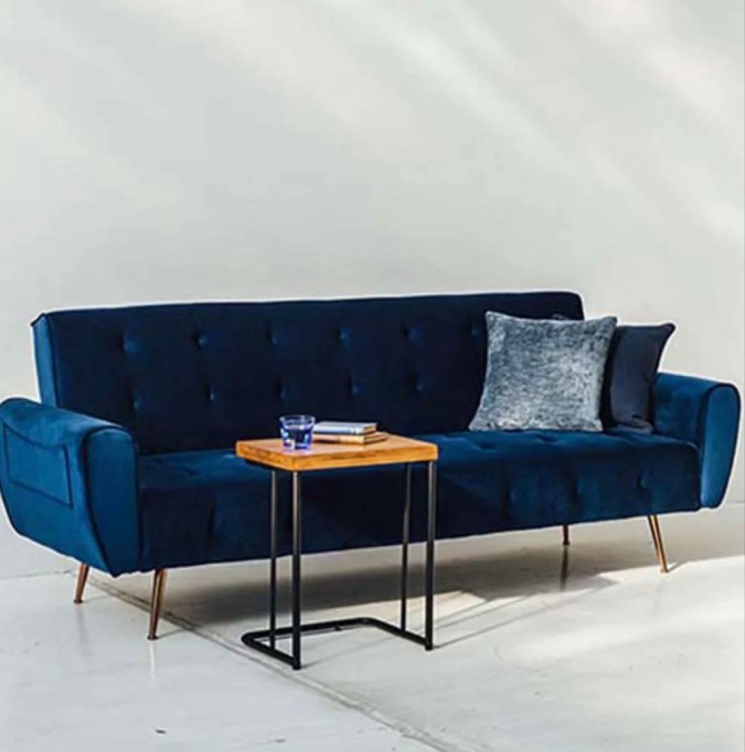 【Noce】 ソファーベッド ネイビー TM-180712 【送料込み】