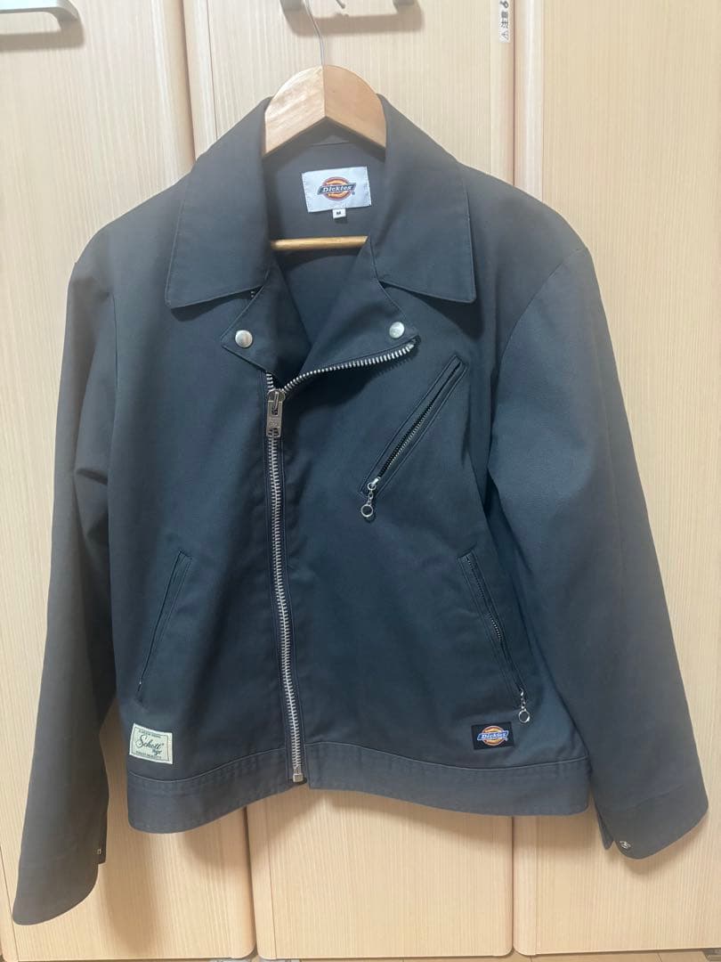 Schott ×Dickiesコラボ ブラック ジャケット ライダース