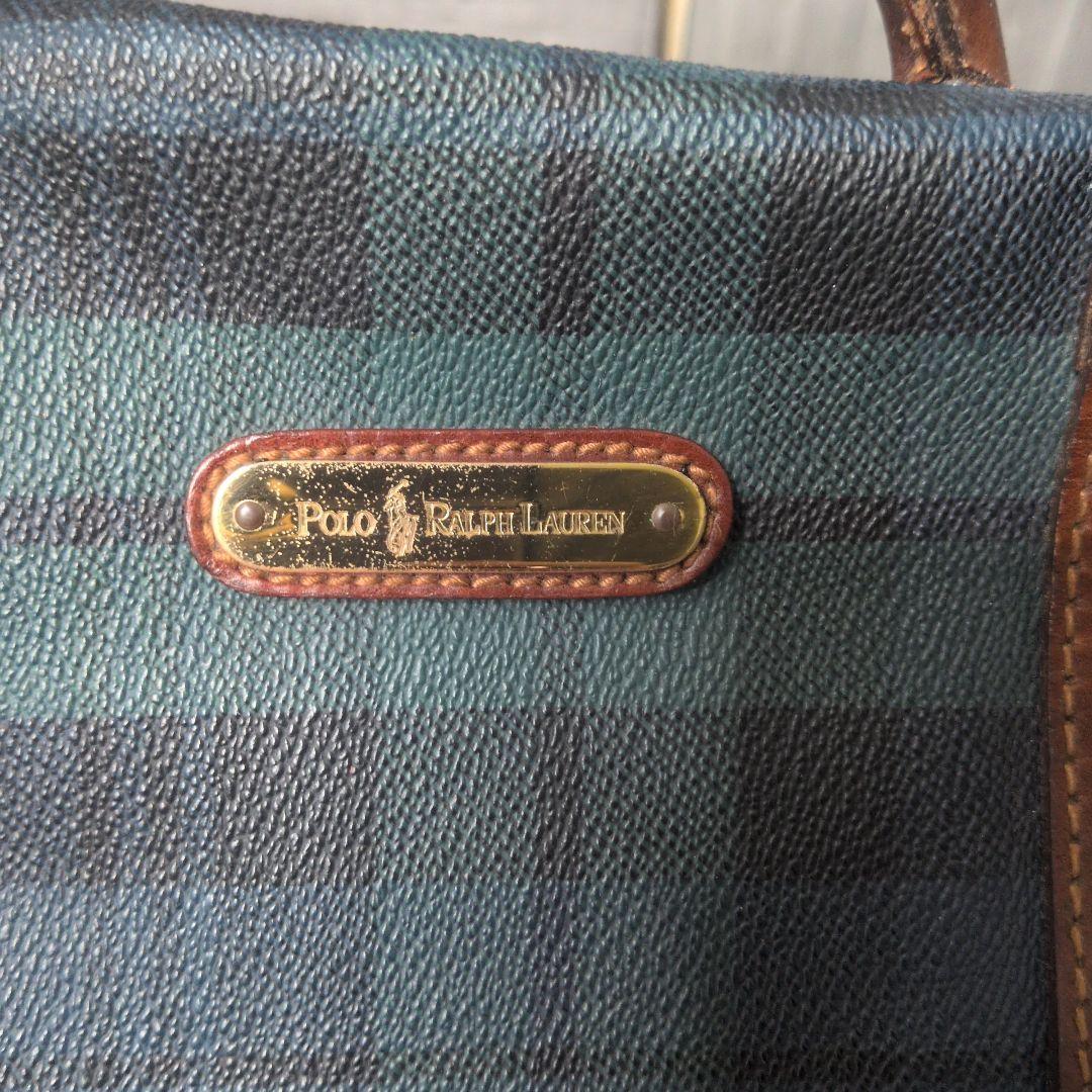 ラルフローレン ポロ チェック ボストンバッグ ショルダーバッグ