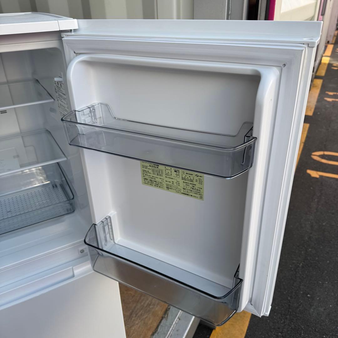 C7434★2023年製美品★シャープ冷蔵庫マットホワイト右.左開き　自動霜取り
