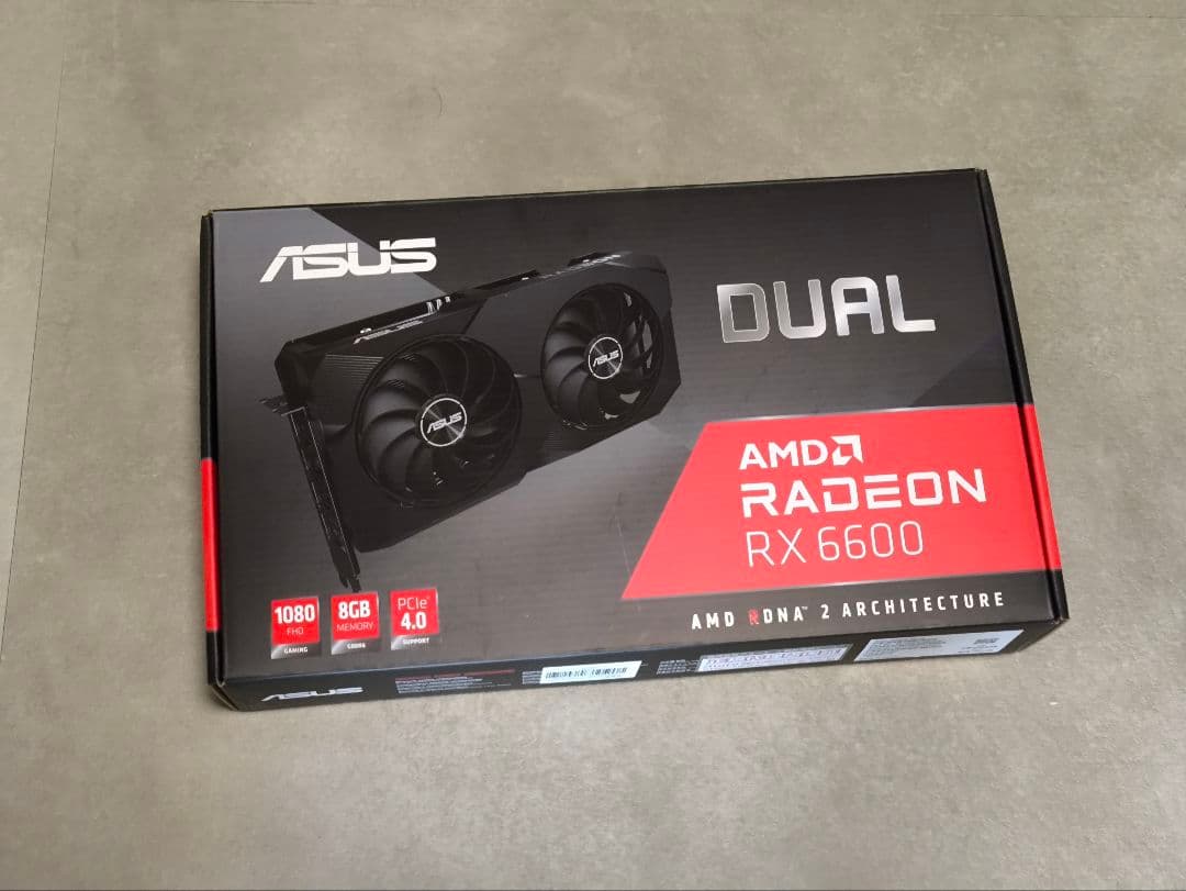 新品 ASUS Radeon RX6600 8GB GDDR6 AMD