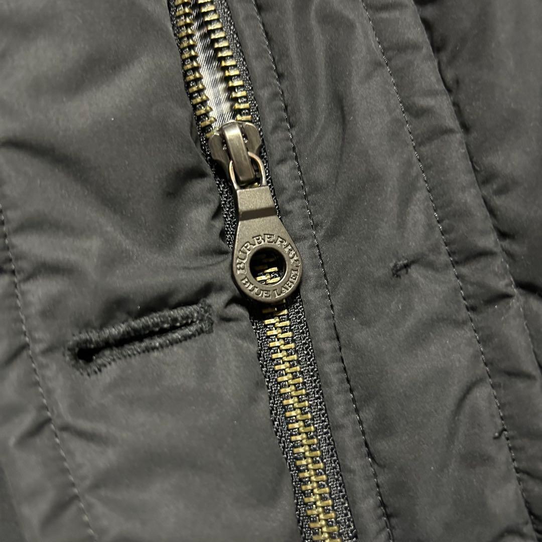 バーバリーブルーラベル ファー付きダウンジャケット 38