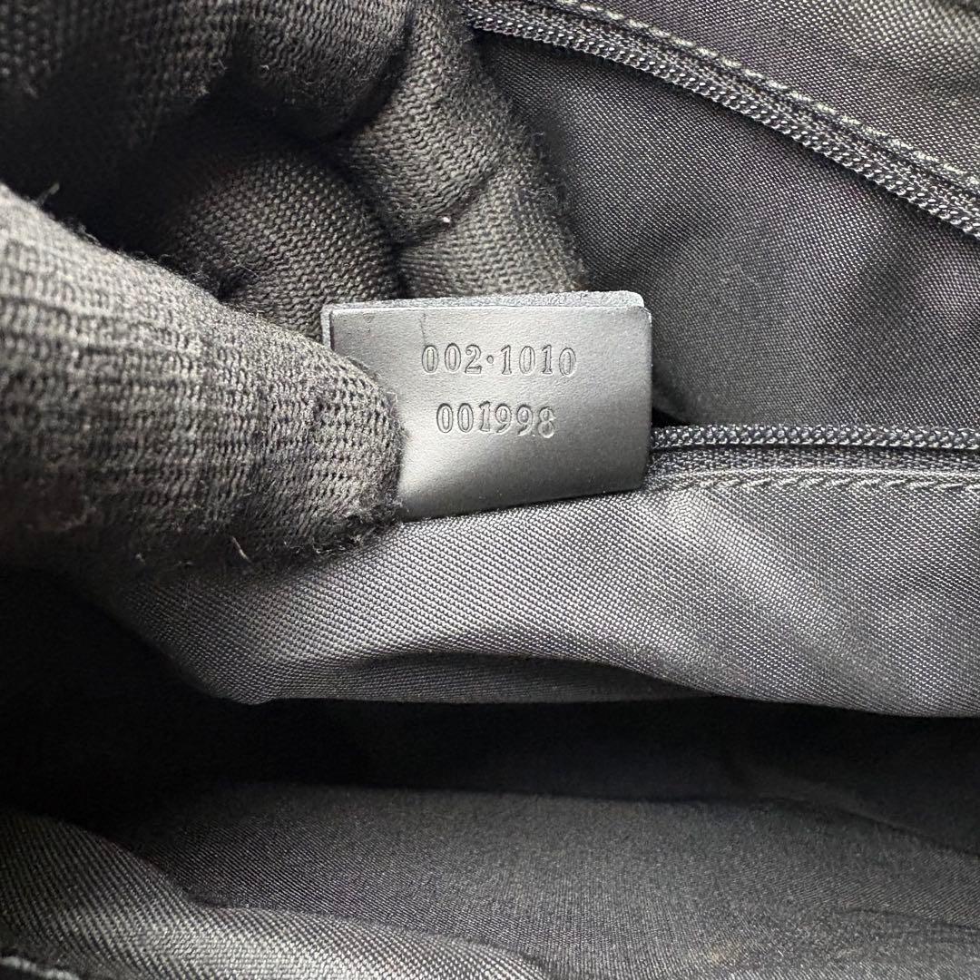 041 美品 GUCCI バンブー ハンドバッグ 三室構造 黒 nw4