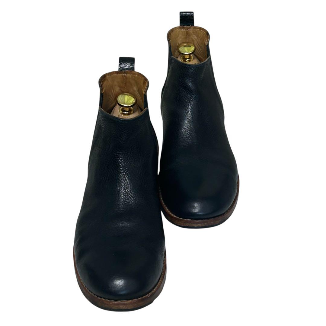 ピュア フェイト×45R サイドゴアブーツ ダークネイビー 39 25