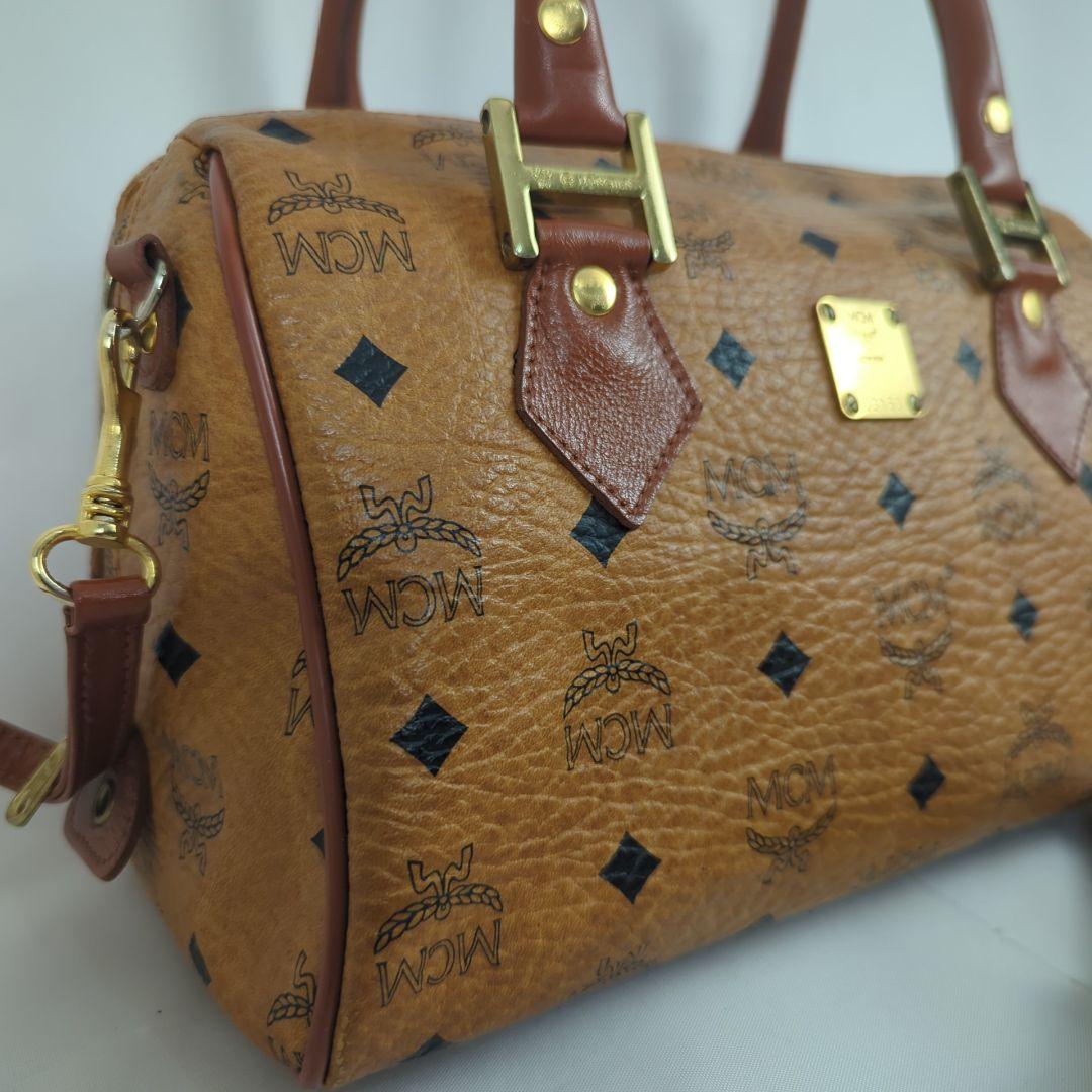【良品】MCM エムシーエム ヴィセトス ショルダー ミニボストンバッグ