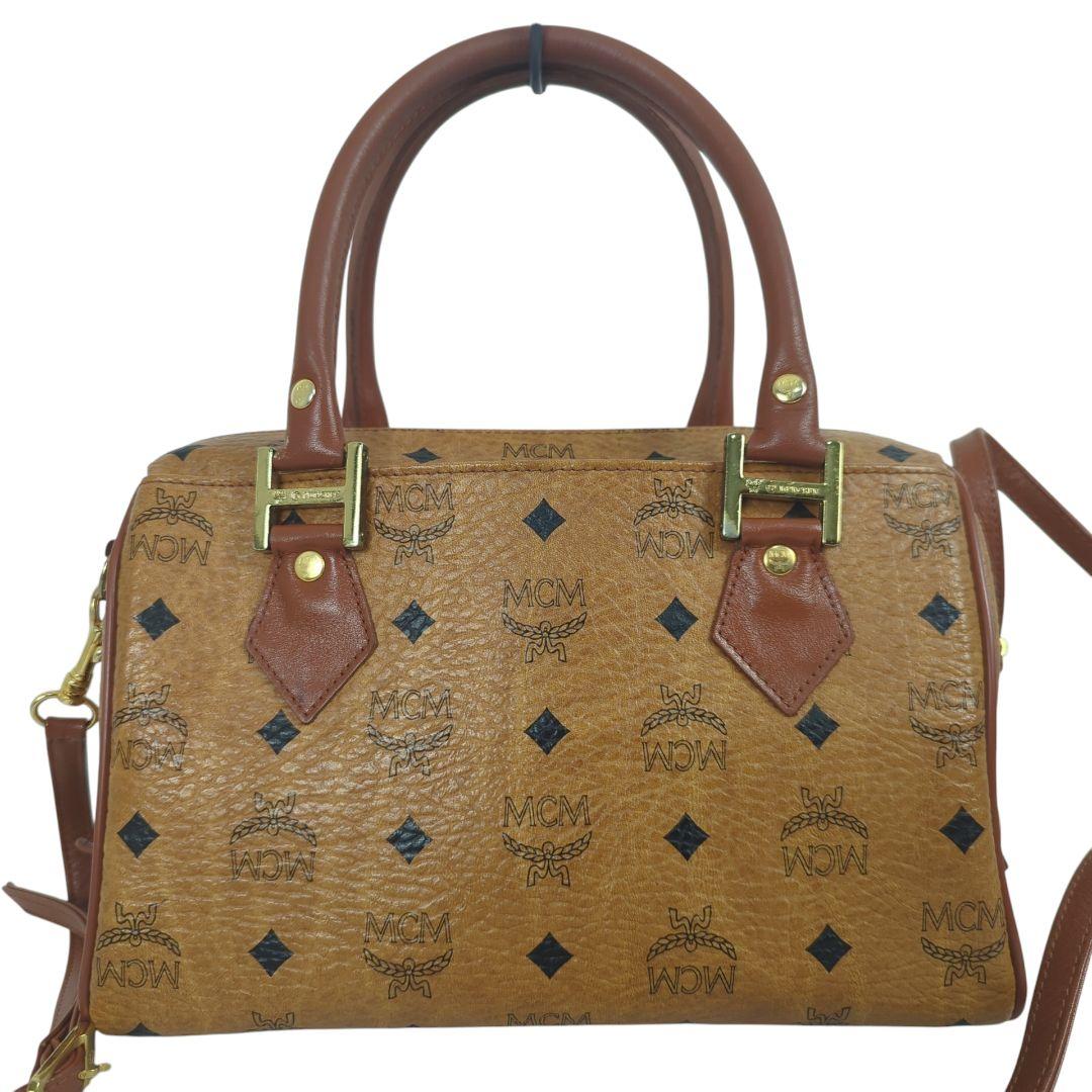 【良品】MCM エムシーエム ヴィセトス ショルダー ミニボストンバッグ