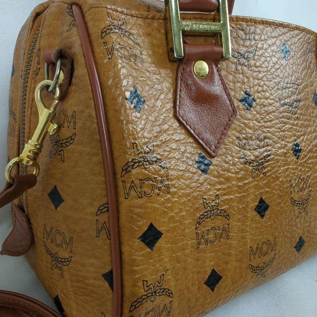 【良品】MCM エムシーエム ヴィセトス ショルダー ミニボストンバッグ