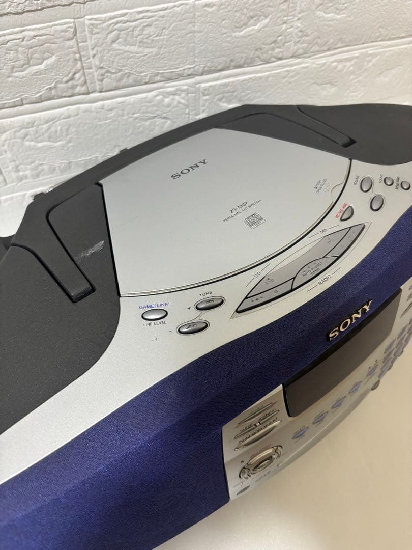 【MDLP対応】SONY　完動品　ZS-M37　CD/MDラジオ　リモコン付き