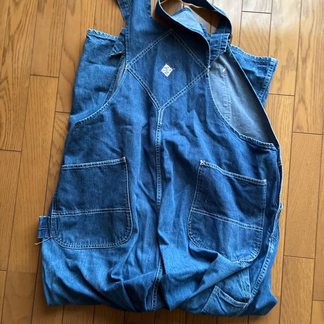 コメント値下げOK盾タグ40s pay dayオーバーオール