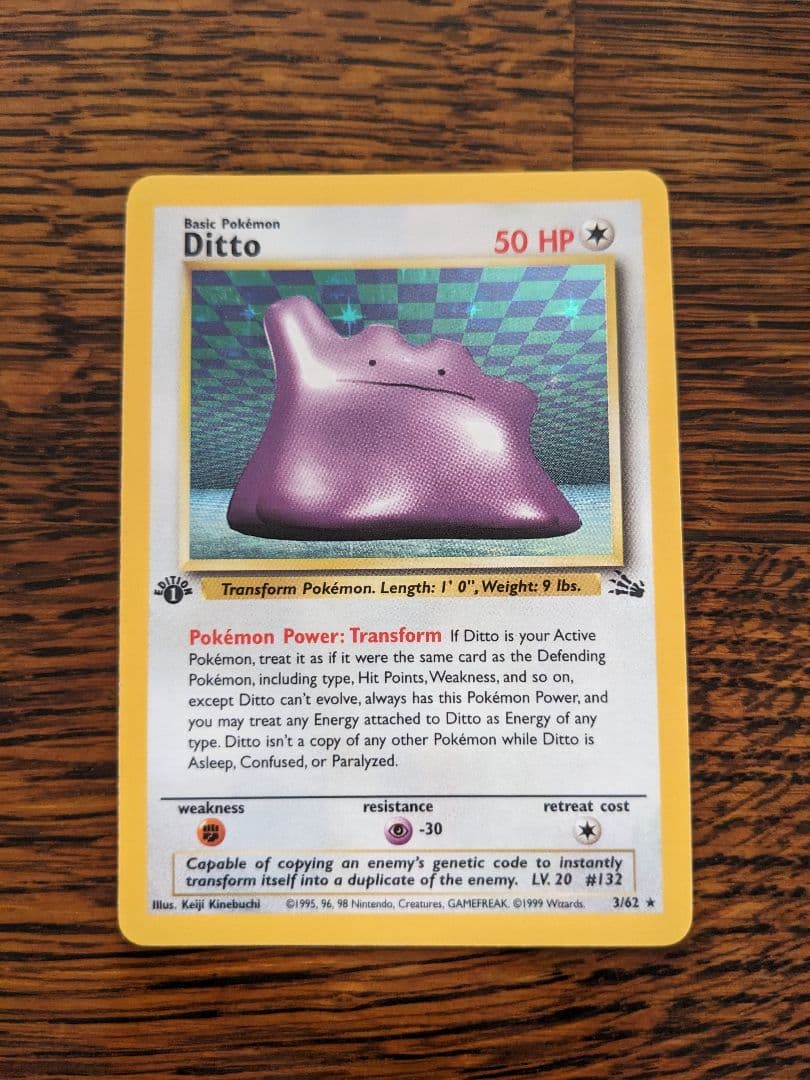 英語版初期　ポケモンカード　Ditto 1st Edition holo