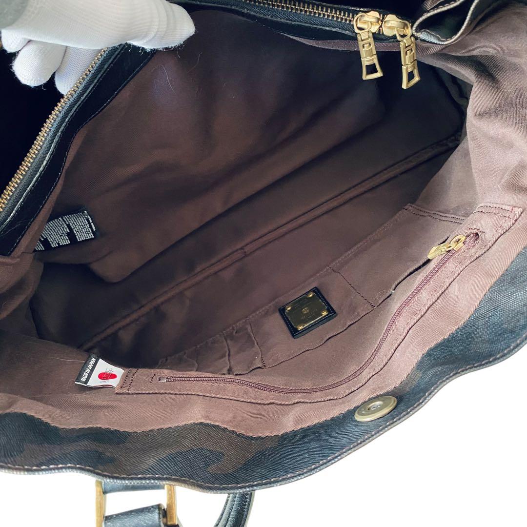 masterpiece マスターピース【美品】PVC＆レザー トートバッグ