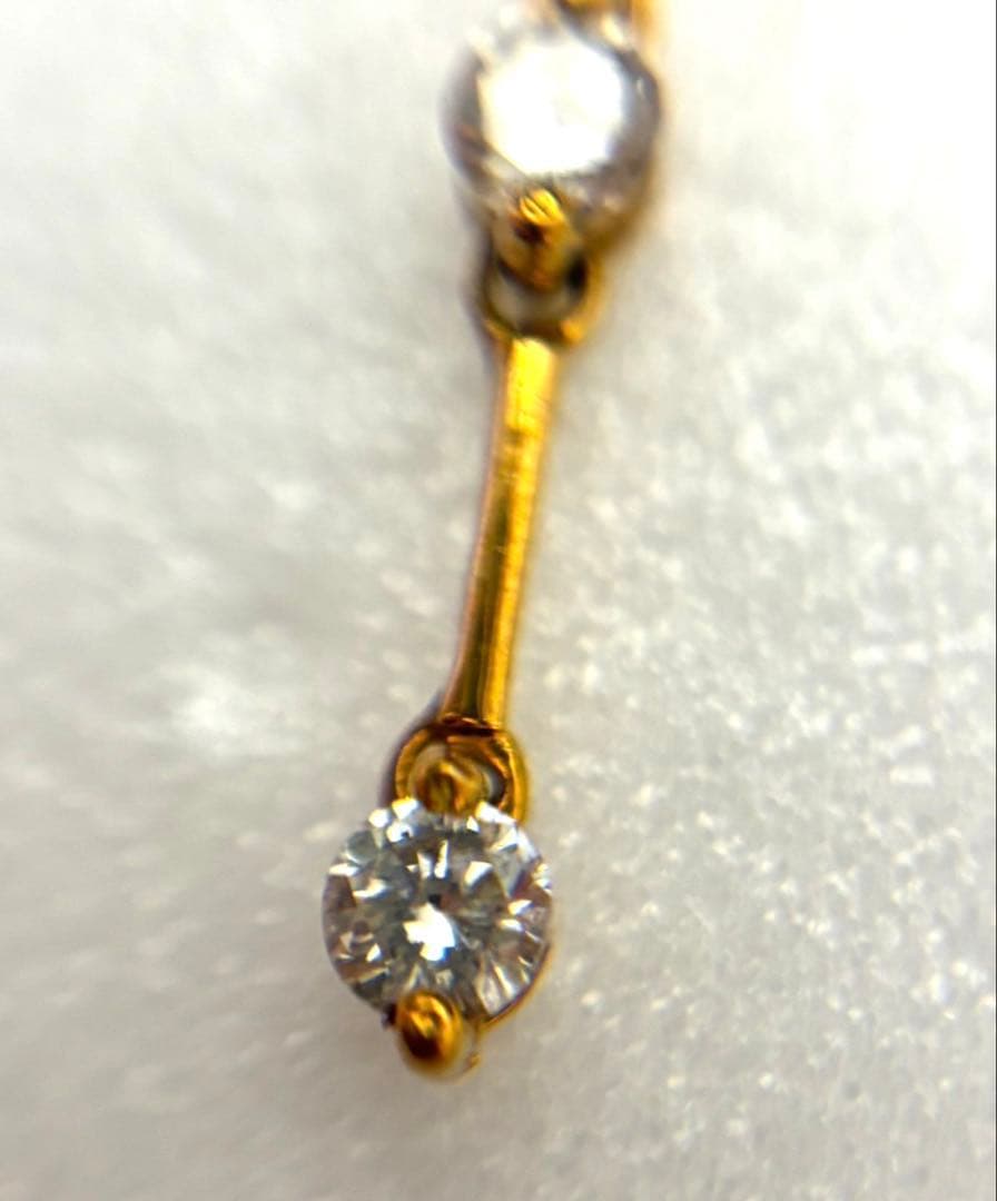 【 K18 / ネックレストップ】ダイヤ0.42ct チャーム 1.12g