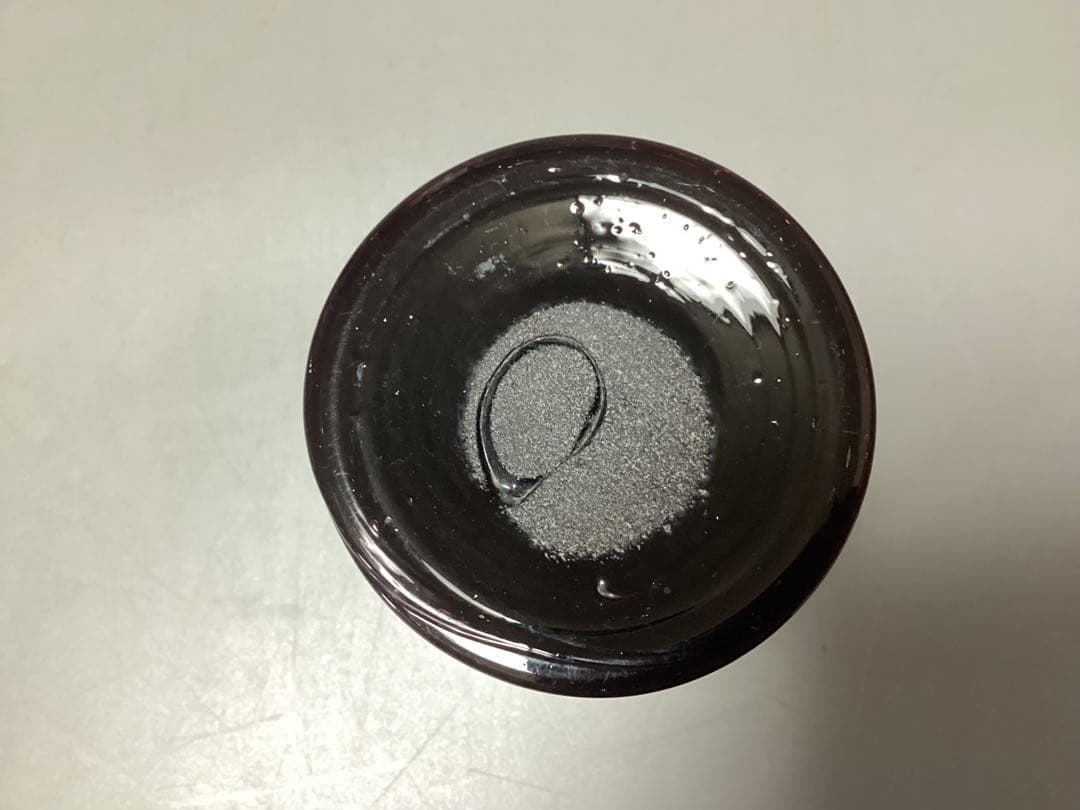 すみれ　雷文　黒脚　なつめ形　氷コップ　(検) 和ガラス　ウランガラス