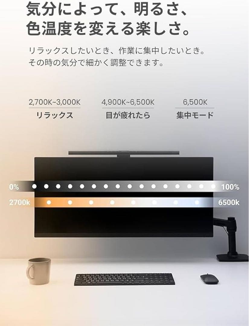 BenQ 27型4Kモニター本体+モニターライト【美品】