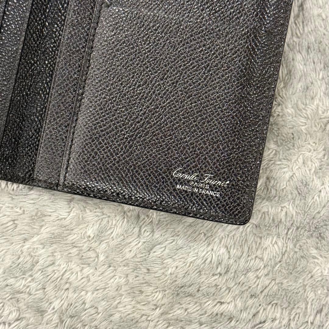 ⭐️極美品⭐️　カミーユフォルネ　長財布　旧ロゴ　二つ折り財布　レザー　黒