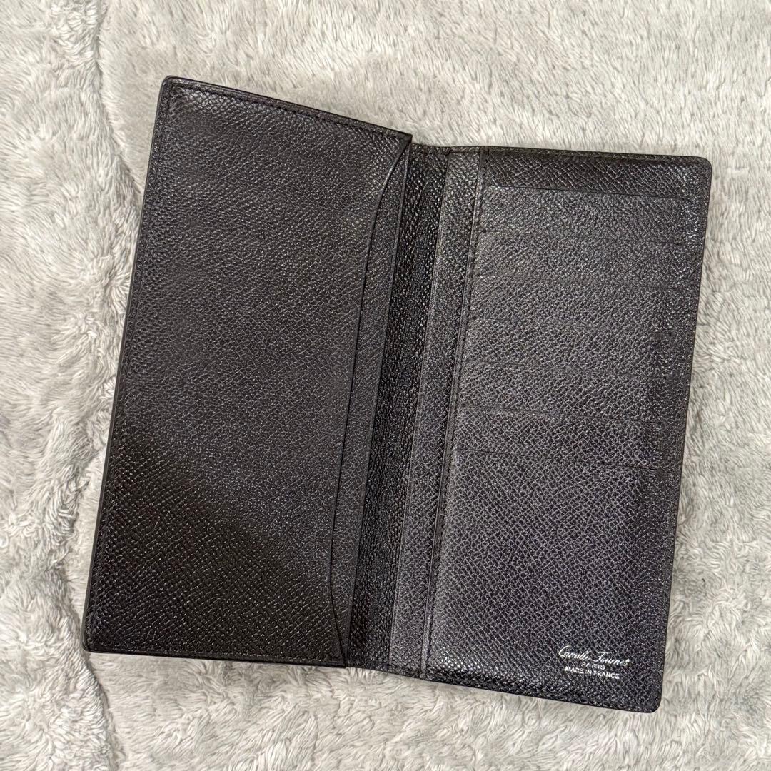 ⭐️極美品⭐️　カミーユフォルネ　長財布　旧ロゴ　二つ折り財布　レザー　黒