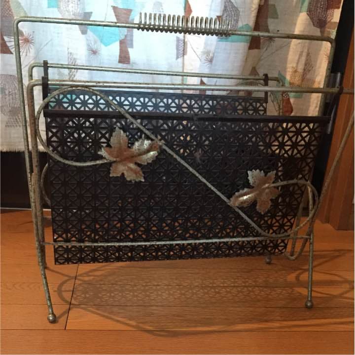 60's アメリカ製 雑誌ラック カエデ模様