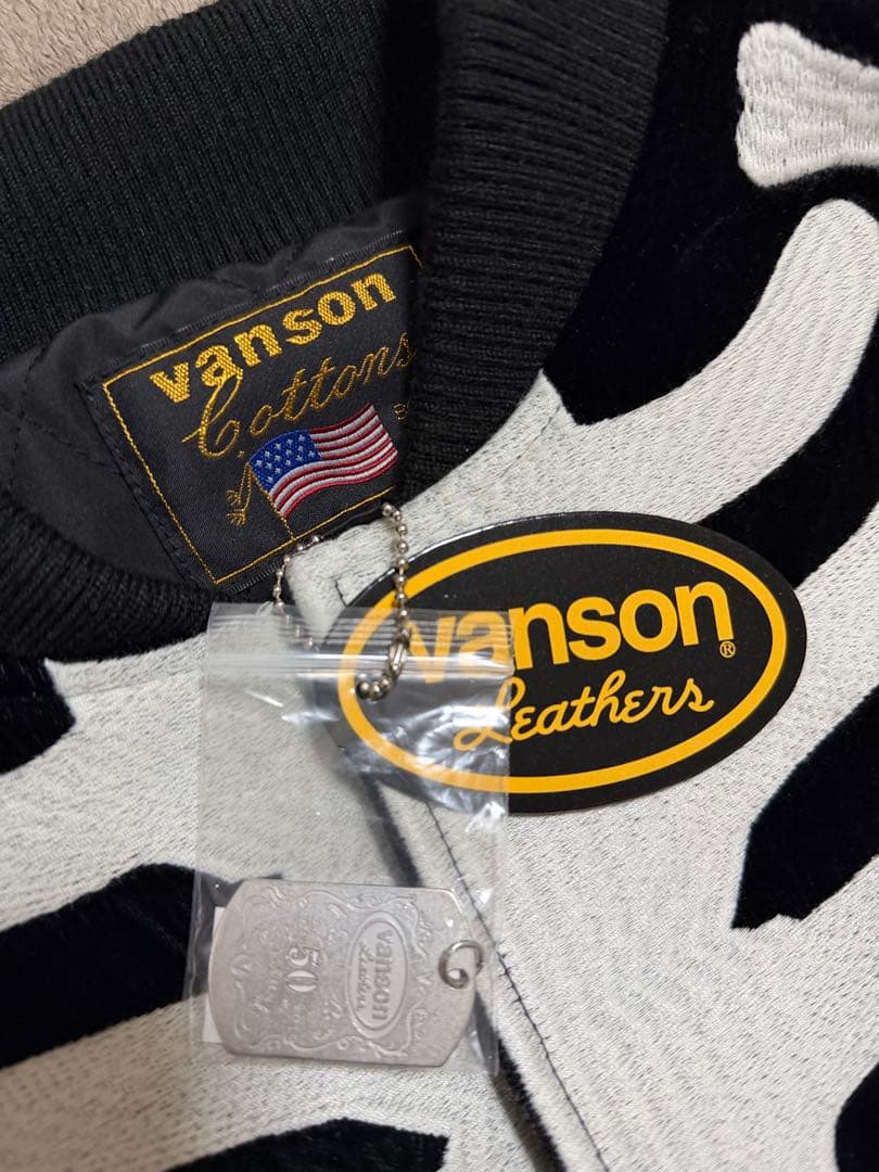 新品 未使用 Vanson USA 骨 別珍 限定版 スカジャン vintage