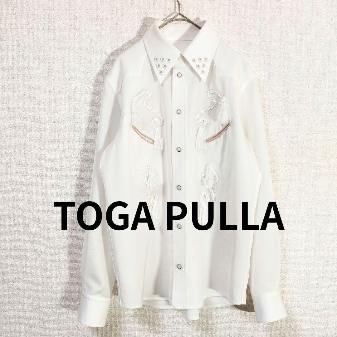 美品 TOGA PULLA トーガプルラ ウエスタン 刺繍 フリンジ 長袖シャツ