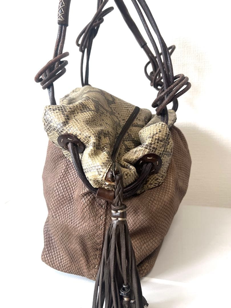 HENRY BEGUELIN パイソン ハンドバッグ トート エンリーベグリン
