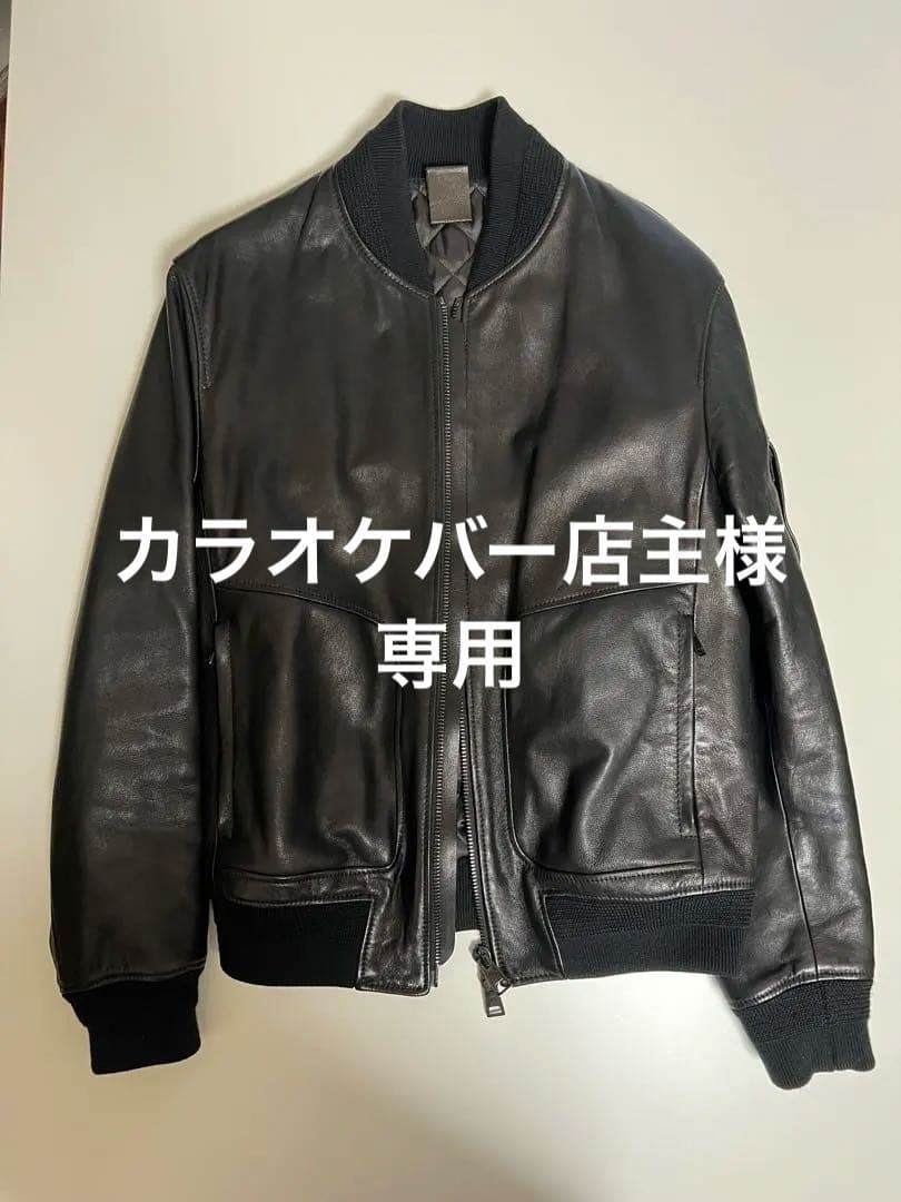 【RUFFO】MA-1タイプ レザーブルゾン　サイズ50