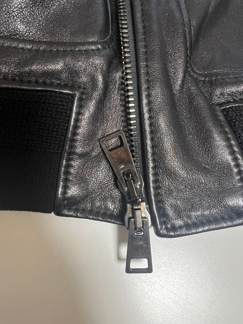 【RUFFO】MA-1タイプ レザーブルゾン　サイズ50