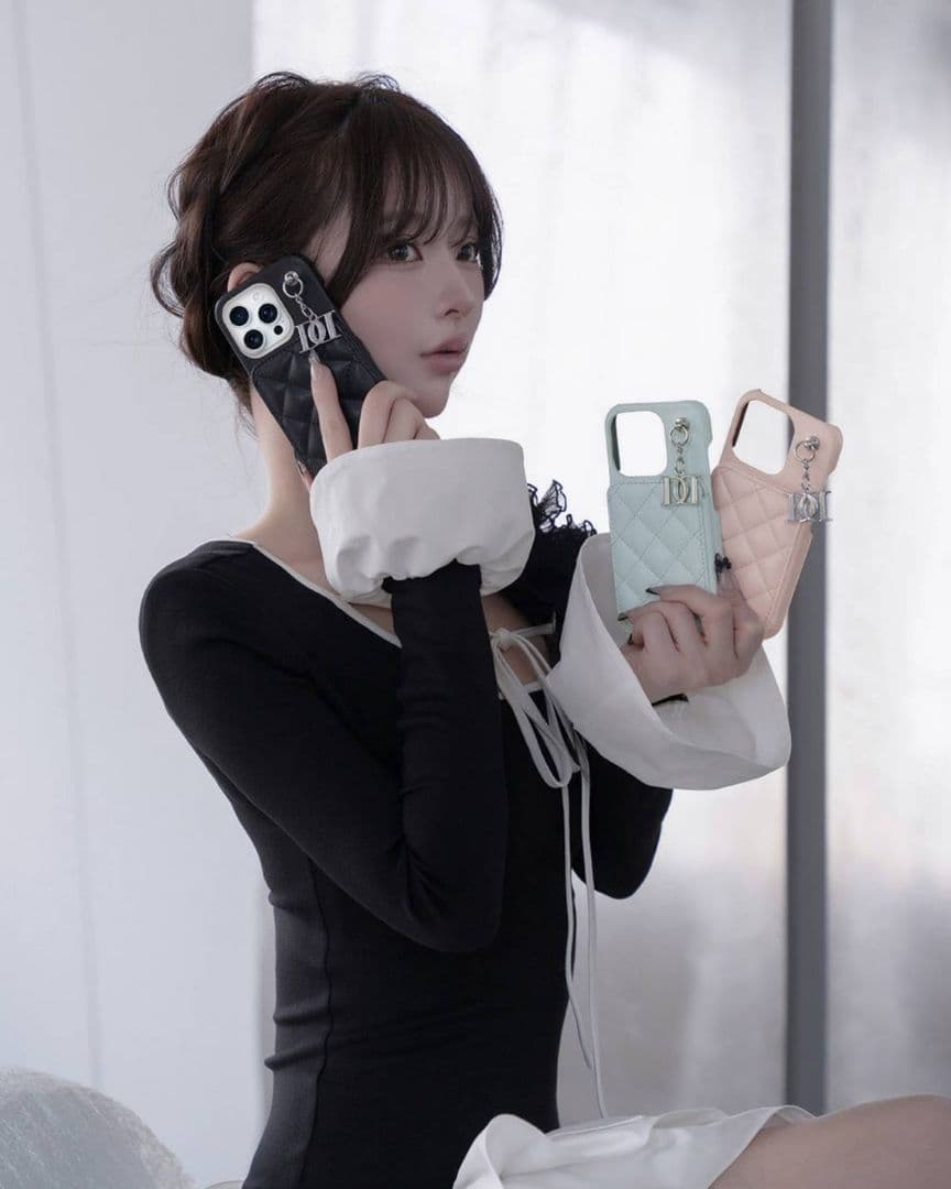 キルティングミラーDDチャームiPhoneケース iPhone16