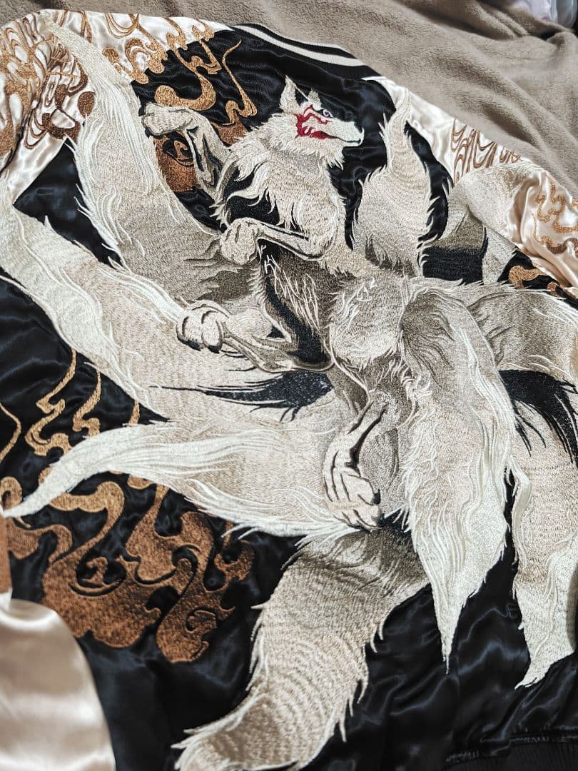 美品 絡繰魂 super 日本 限定 スカジャン unisex 100%silk